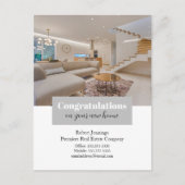 新しい家の写真ポストカードおめでとう ポストカード (正面)