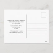 新しい家の冬の森からのメリークリスマス移動 シーズンポストカード (裏面)