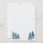 新しい家の冬の森からのメリークリスマス移動 案内状 (裏面)