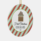 新しい家の初めてのクリスマス セラミックオーナメント (右)