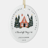新しい家の初めてのクリスマス セラミックオーナメント (右)