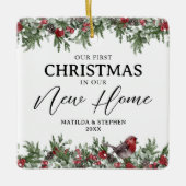 新しい家の初めてのクリスマス セラミックオーナメント (正面)