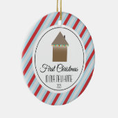 新しい家の初めてのクリスマス セラミックオーナメント (右)