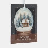 新しい家の初めてのクリスマス パーソナライズされた ガラスオーナメント (正面右)