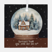 新しい家の初めてのクリスマス パーソナライズされた ガラスオーナメント (裏面)