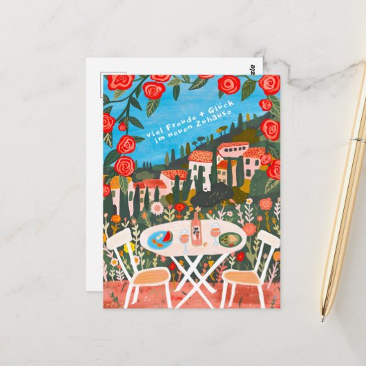 新しい家の喜びと幸せ 素敵な景色 ポストカード (正面/裏面インサイチュ)