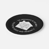 新しい家の引っ越し祝いパーティーのパーティーの白黒モダン ペーパープレート (アングル)