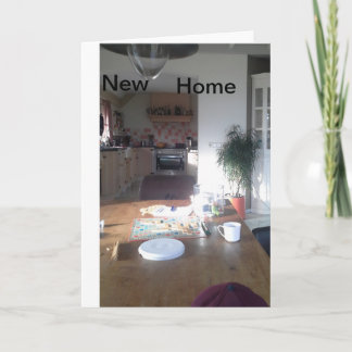 新しい家の所有者のカード。 カード
