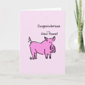 新しい家の挨拶状のお祝い カード (正面)