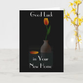 新しい家の挨拶状 カード (黄色い花)