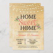 新しい家の暖かいスイートホームキー招待状 招待 招待状 (正面/裏面)