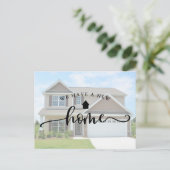 新しい家の書道が引っ越し新しい住所 ポストカード (スタンド正面)