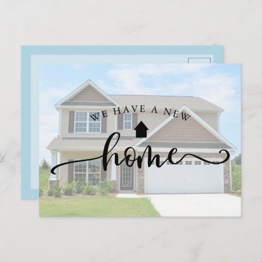 新しい家の書道が引っ越し新しい住所 ポストカード (正面/裏面)