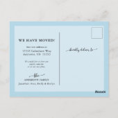新しい家の書道が引っ越し新しい住所 ポストカード (裏面)