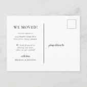 新しい家の案内 シンプルなタイポグラフィ 案内ポストカード (裏面)