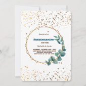 新しい家の現代的な秋のホームパーティーのお誘い 招待状 (正面)