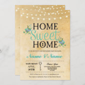 新しい家の甘いハウースウォーミングキー ライト かわいい招待 招待状 (正面/裏面)