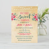 新しい家の甘いホームウオーミングフラワーキー招待 招待状 (スタンド正面)
