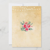 新しい家の甘いホームウオーミングフラワーキー招待 招待状 (裏面)