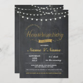 新しい家の甘い家の引っ越しチョークボードキー招待 招待状 (正面/裏面)