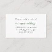 新しい家の甘い家の水彩画の花のPosy移動 エンクロージャーカード (裏面)