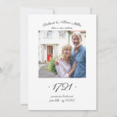 新しい家の番号エレガント写真の移動 案内状 (正面)