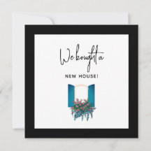 新しい家の窓ボックス枠の新しい住所カード