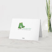 新しい家の緑のウェルブーツおめでとう カード (裏面)