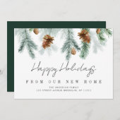 新しい家の緑の移動お知らせカード シーズンカード (正面/裏面)