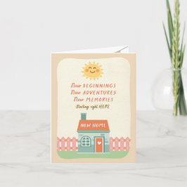 新しい家の おめでとう 新しい冒険が始まる カード