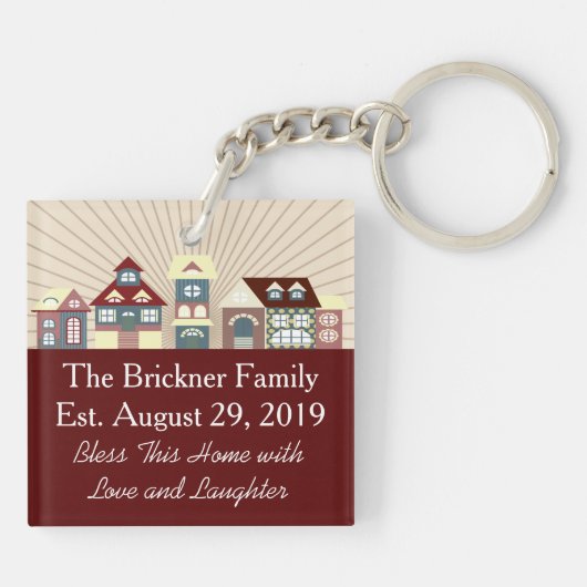 新しい家はちょうどKeychainを動かしました キーホルダー (裏面)