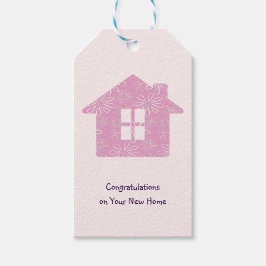 新しい家をミニマルに祝う ギフトタグ (正面)