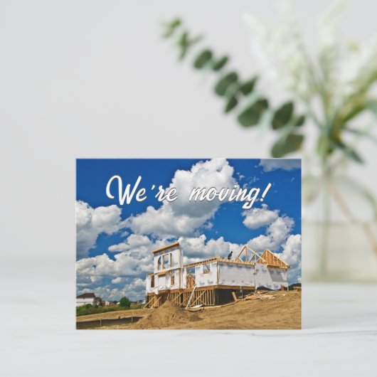 新しい家を動かす告知を作る 案内ポストカード (スタンド正面)