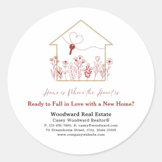 新しい家を愛する準備ができて? | エステート実在プロモーション ラウンドシール (正面)