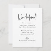 新しい家を購入しました 花の窓辺のカード (裏面)