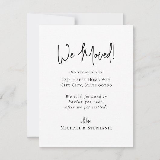 新しい家を購入しました 花の窓辺のカード (裏面)