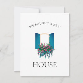 新しい家を購入しました 花の窓辺のカード