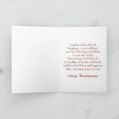 新しい家カードの最初感謝祭 シーズンカード (内部)