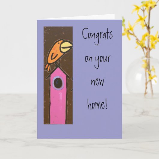 新しい家カード カード (黄色い花)