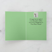 新しい家庭のお祝いおめでとうハッピー・ハミングバード カード (内部)