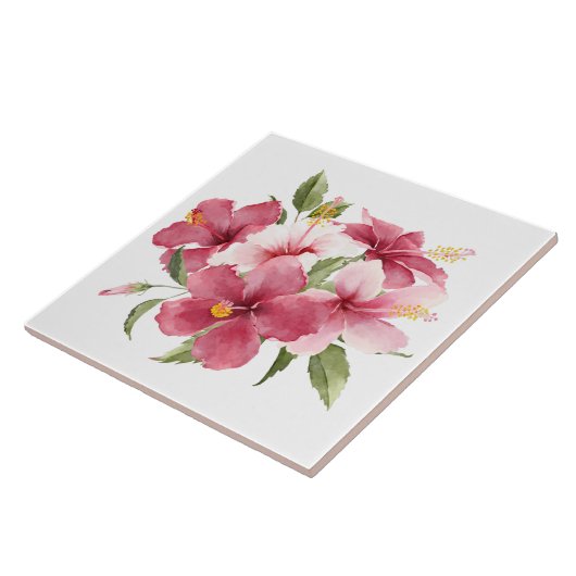 新しい家庭の生活フローラモダンの水色ピンク タイル (側面)