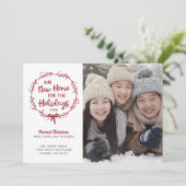新しい家庭写真のクリスマス引っ越しのお知らせ 招待状 (スタンド正面)