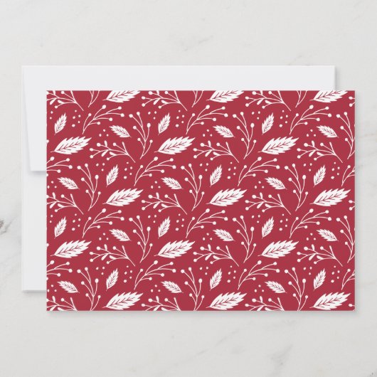 新しい家庭写真のクリスマス引っ越しのお知らせ 招待状 (裏面)