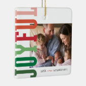 新しい家族の喜びの休日の写真 セラミックオーナメント (右)