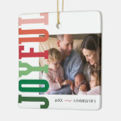 新しい家族の喜びの休日の写真 セラミックオーナメント (左)