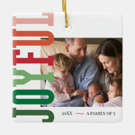 新しい家族の喜びの休日の写真 セラミックオーナメント