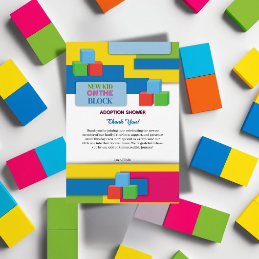 「新しい家族の誕生」養子縁組・里親ベビーシャワー サンキューカード