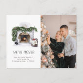 新しい家族向け素朴の発表 案内ポストカード (正面)