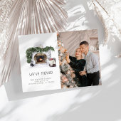 新しい家族向け素朴の発表 案内ポストカード