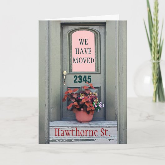 新しい家私達は" ve挨拶状を動かしました 案内状 (正面)